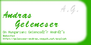 andras gelencser business card